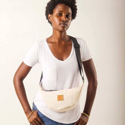 Round Mini Shoulder Bags for Women - Canvas Bag