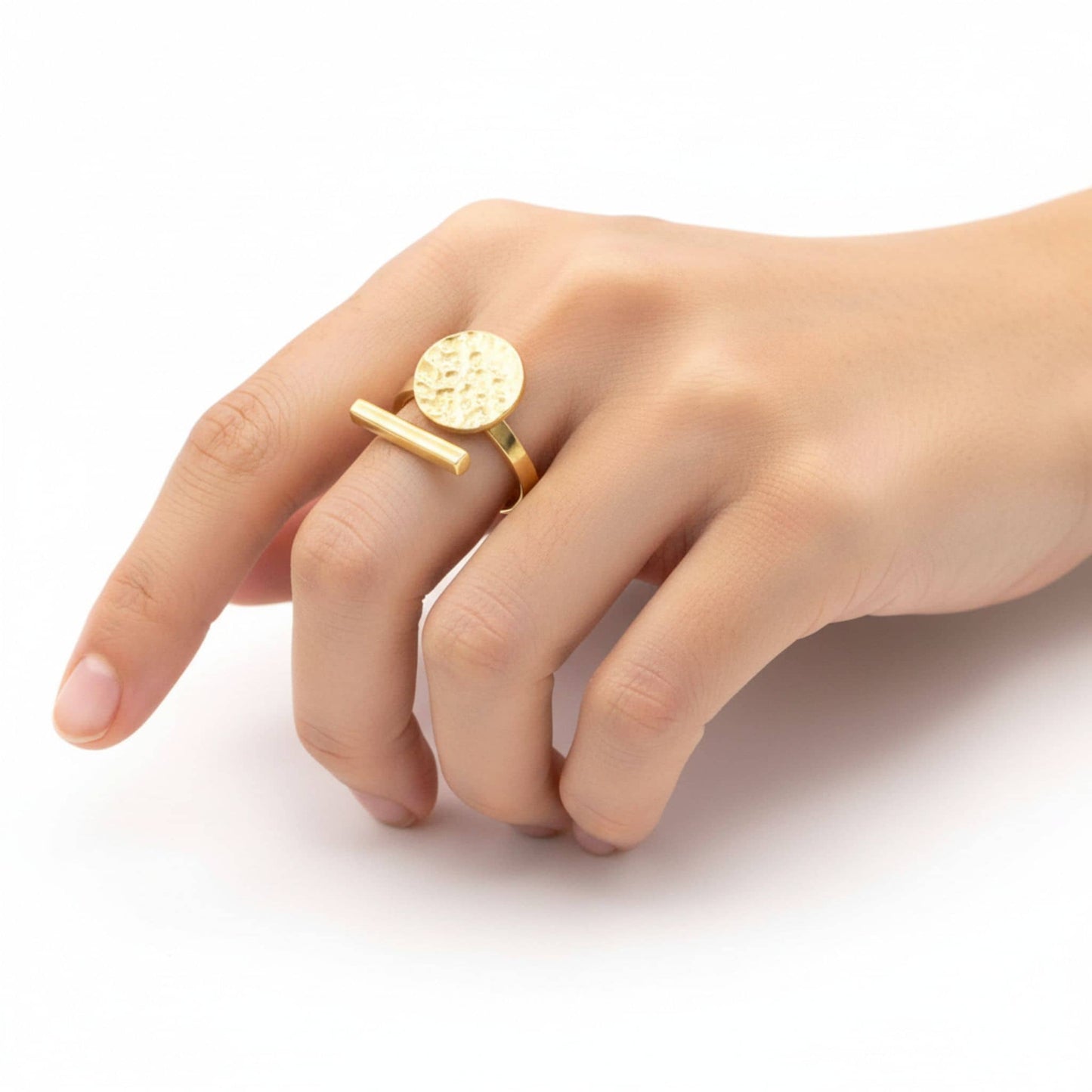 Hammered Open Ring | Nuru