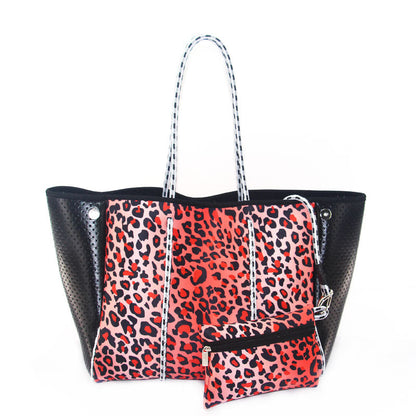 Neoprene Perforated Beach Bucket Bag – Two-in-One Mother-Child Tote, Large Swimming Sand-Proof Purse