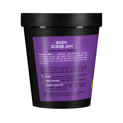 Organic Mimi, Body Scrub Jam Olive & Black Currant, 250 g