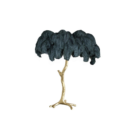 Ostrich Feather Table Lamp