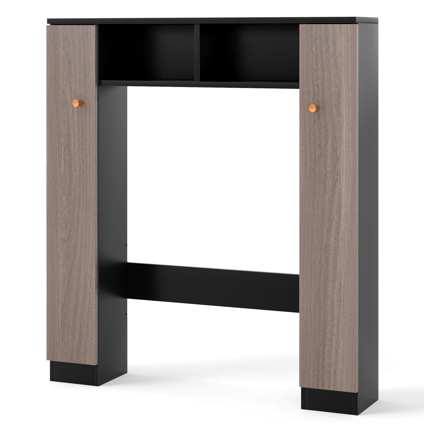 Over The Toilet Storage Cabinet with 2 Open Compartments and 4 Adjustable Shelves