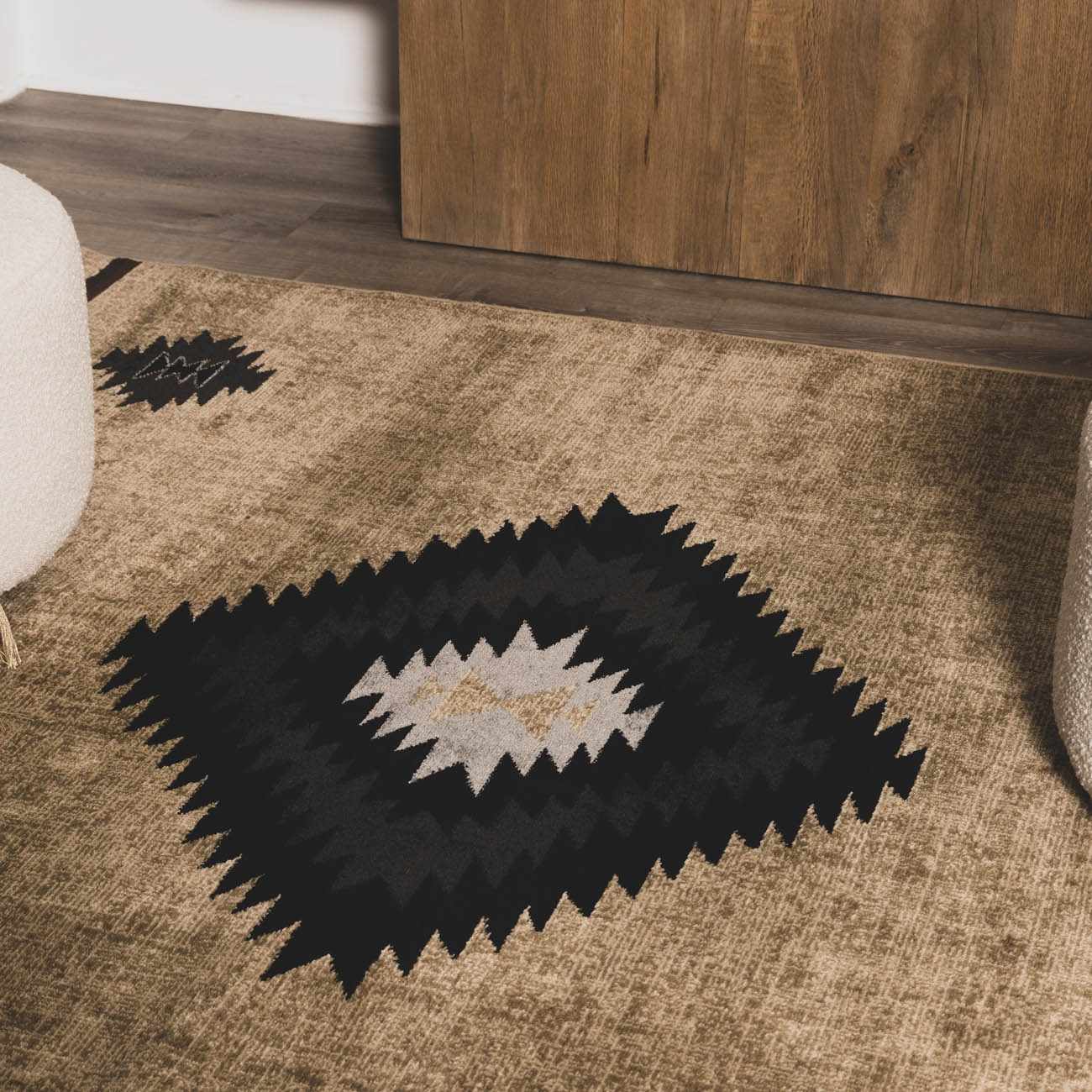 Buckhaven Brown Aztec Carpet