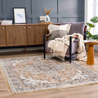 Albie Gold & Beige Area Rug