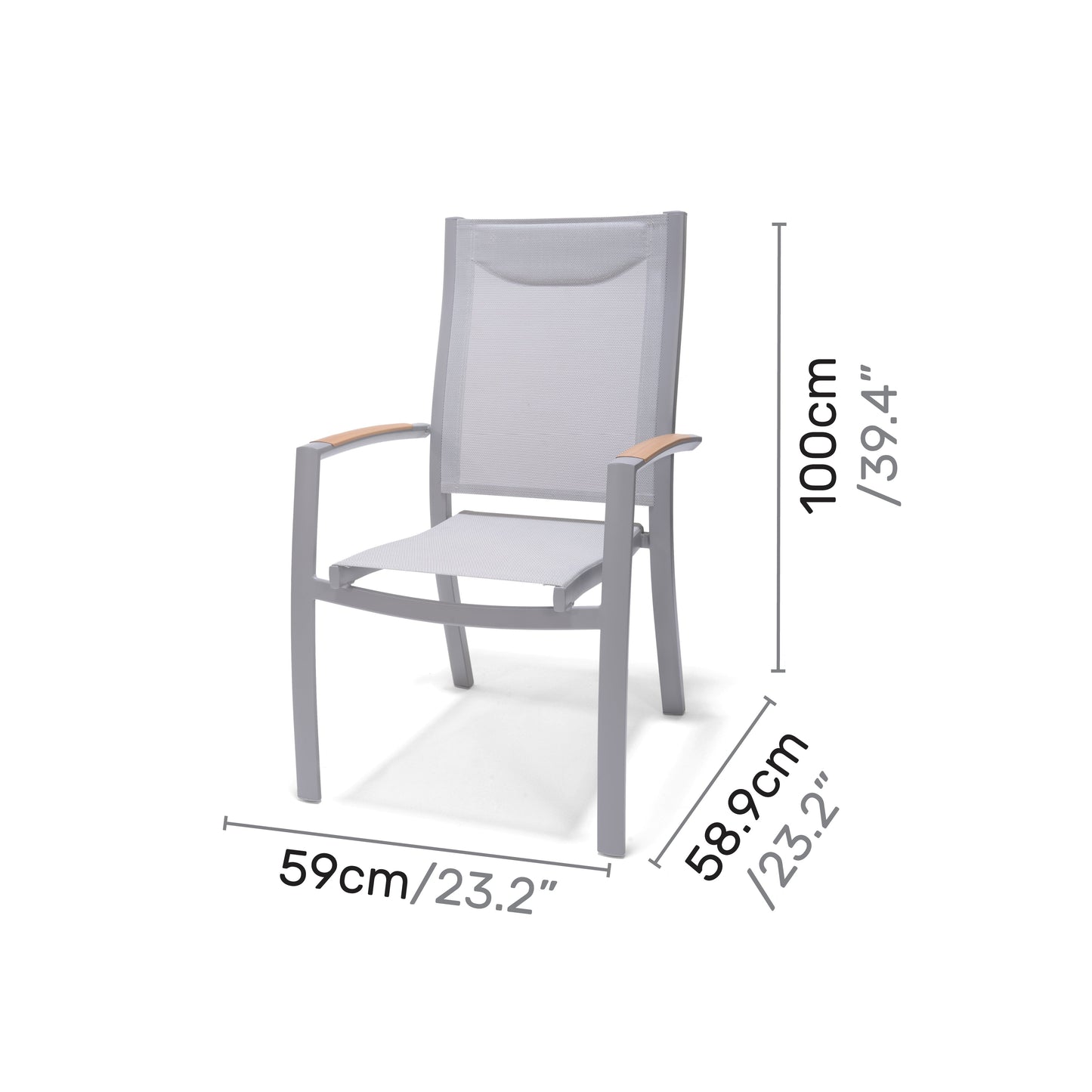 Panama Light Stacking Armchair - 2pc