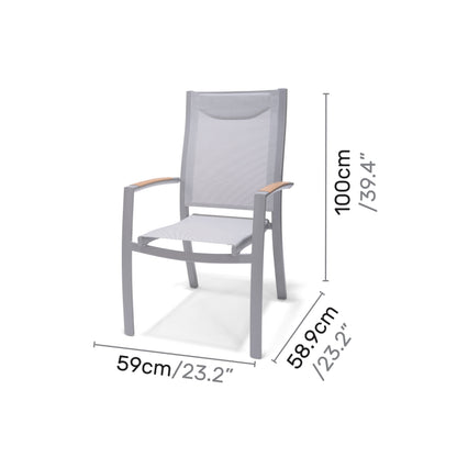 Panama Light Stacking Armchair - 2pc