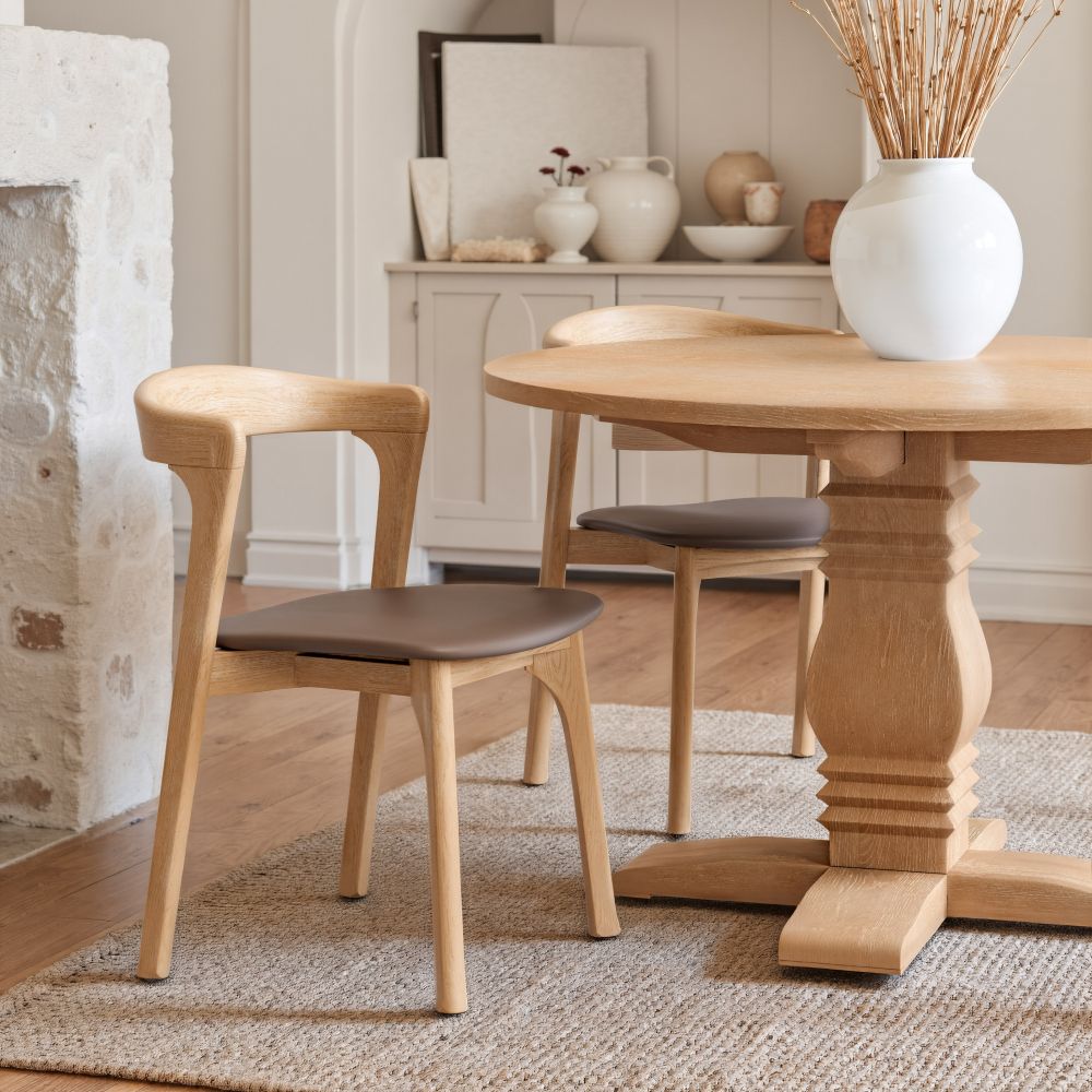 Pioro Faux Leather Dining Chair 2PC