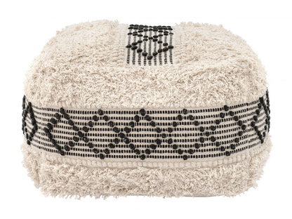 Pisco Textured Fabric Ottoman