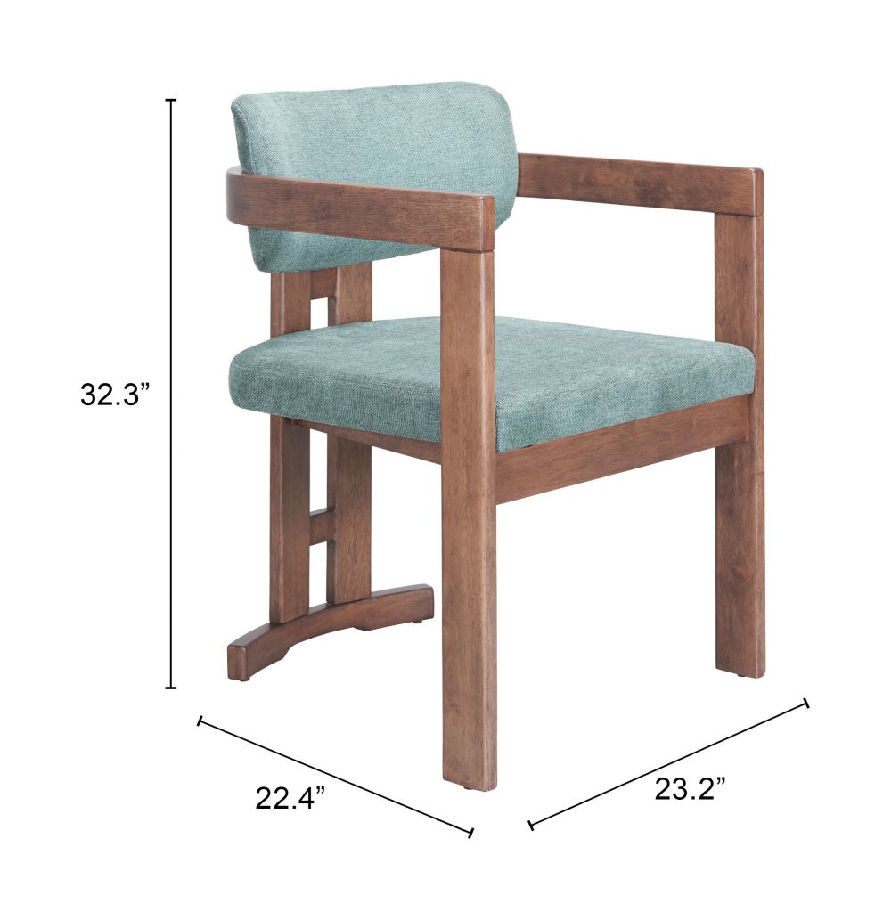 Poly Moss Gray Fabric Dining Chair