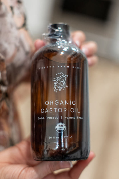 Organic Pure Castor Oil + Cloth Pack Bundle
