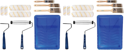 Pro Grade Paint Roller Kit, Brush & Roller,10 Piece Set, Wall Painting Naps for Professionals & Homeowners - All Paints & Stains, Washable, Reusable, Easy to Clean, Superior Absorbency.
