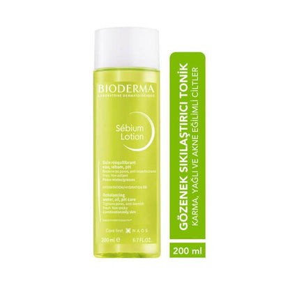 Bioderma Sebium Lotion - Non-Comedogenic Skincare for Oily & Acne-Prone Skin, 6.76 fl oz