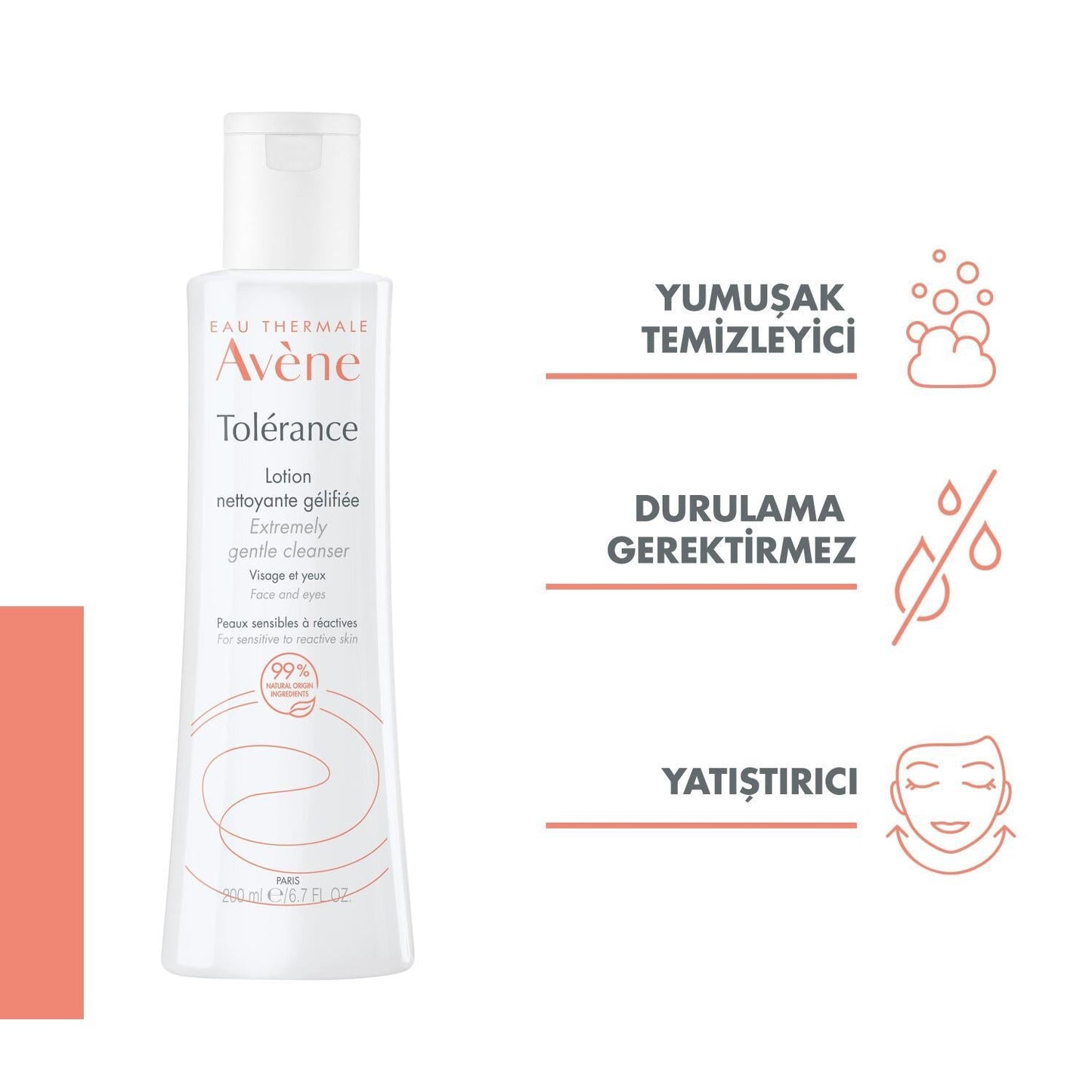Avene Tolerance Control Lotion - Gentle Sensitive Skin Cleanser, Non-Irritating Skincare, 6.76 fl oz