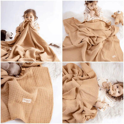 Quilted 4 Layers Muslin Blanket