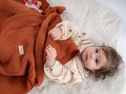 Quilted 4 Layers Muslin Blanket
