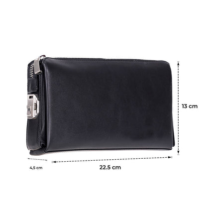 Lupus Leather Clutch Bag – Genuine Leather Wrist Clutch for Men & Women for Everyday Elegance | Minimal & Handcrafted