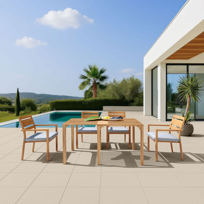 Rader Olefin Fabric Outdoor Dining Chair 2PC
