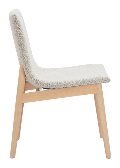 Raha Grey Textured Fabric Dining Chair 2PC