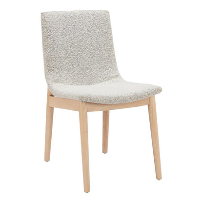 Raha Grey Textured Fabric Dining Chair 2PC