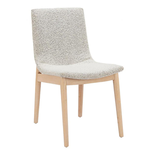 Raha Grey Textured Fabric Dining Chair 2PC