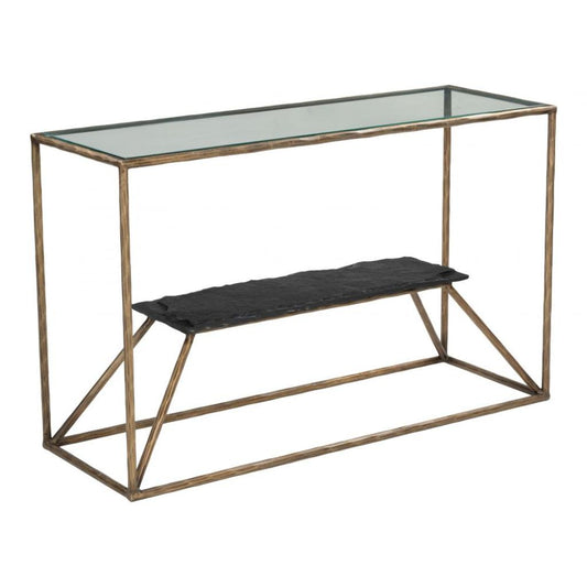 Ranol Glass Top Rectangular Console Table
