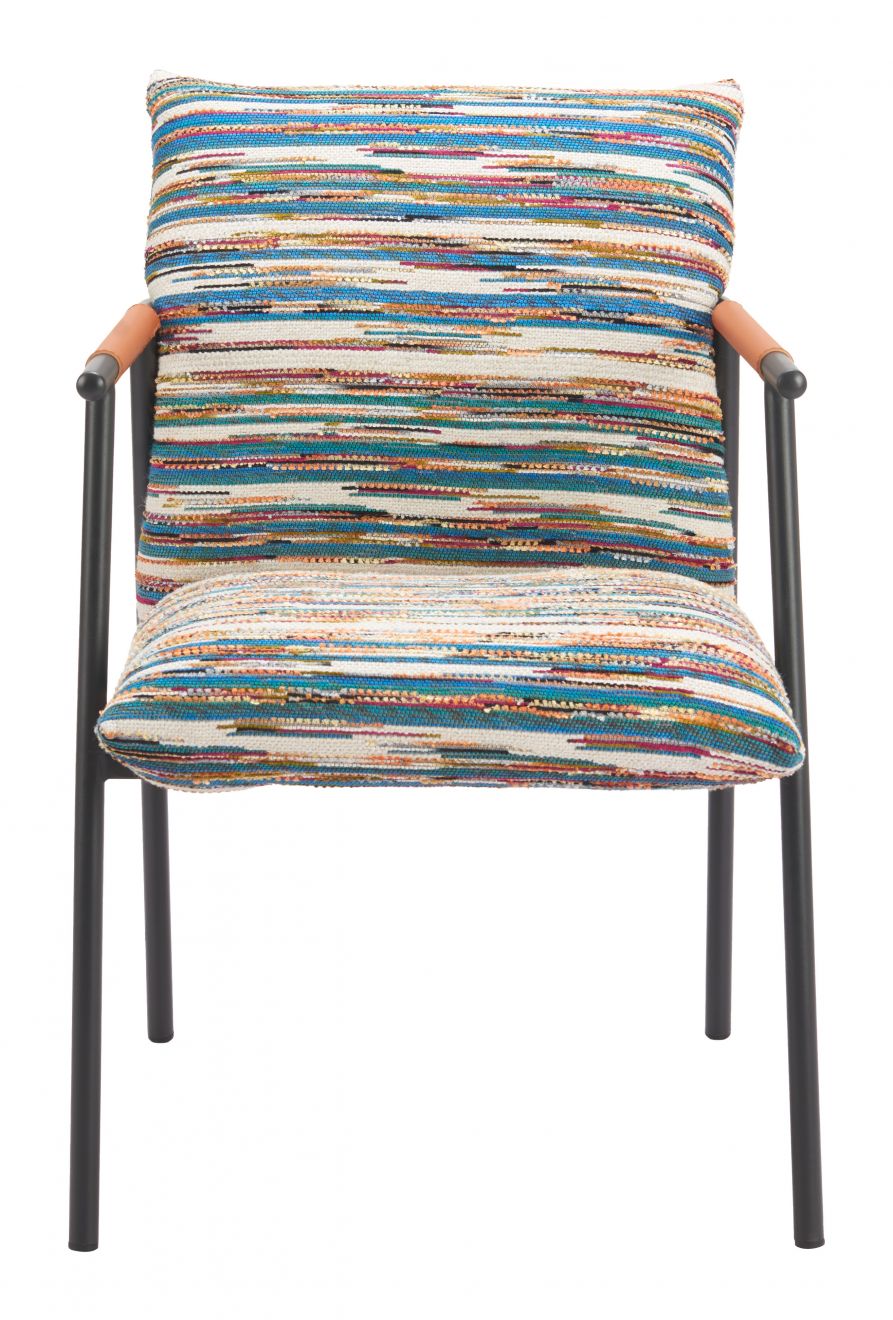Reduga Multicolor Textured Fabric Dining Chair