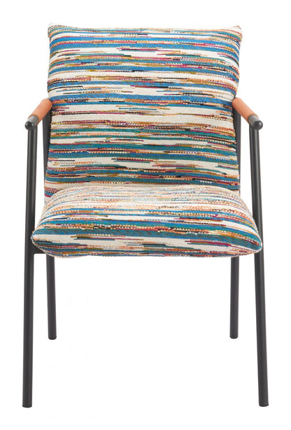 Reduga Multicolor Textured Fabric Dining Chair