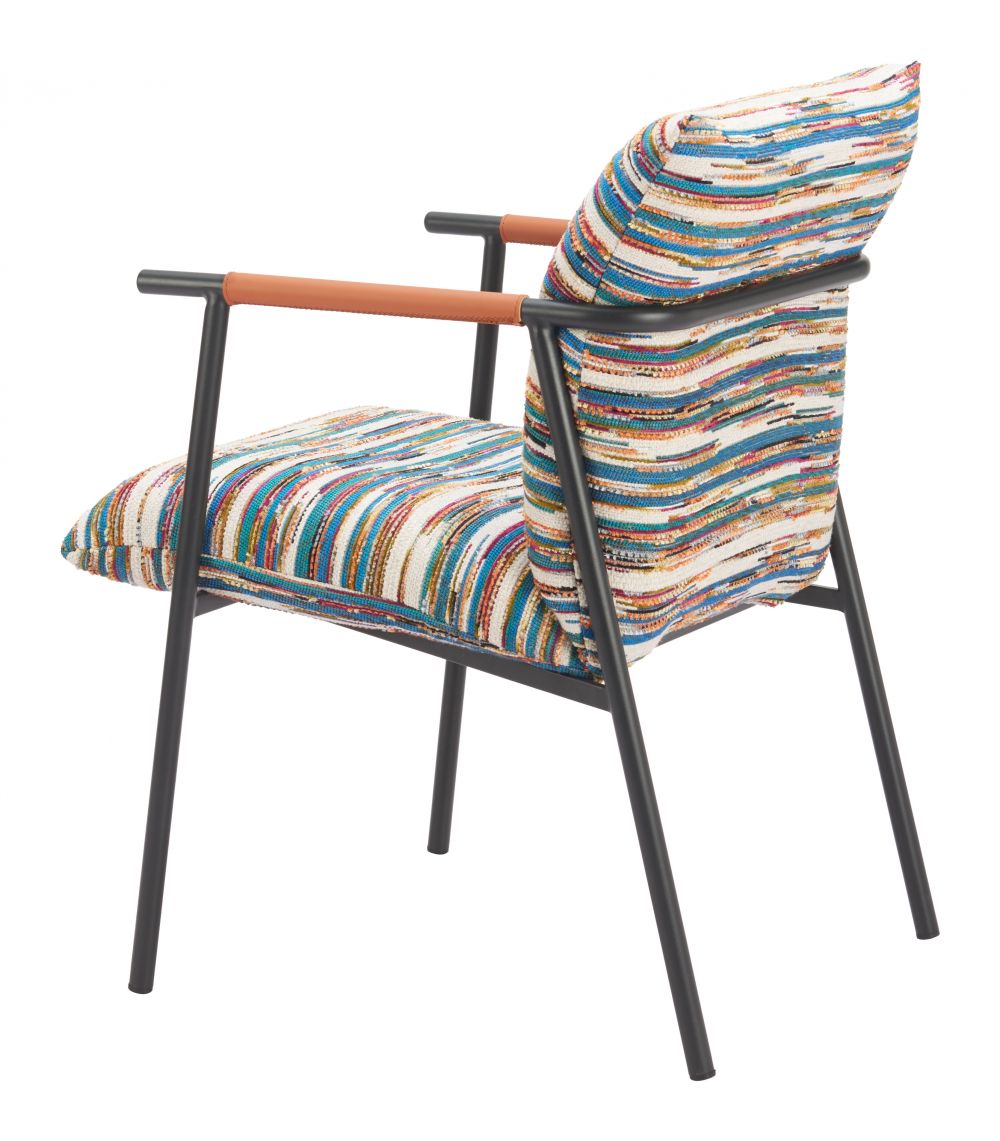 Reduga Multicolor Textured Fabric Dining Chair