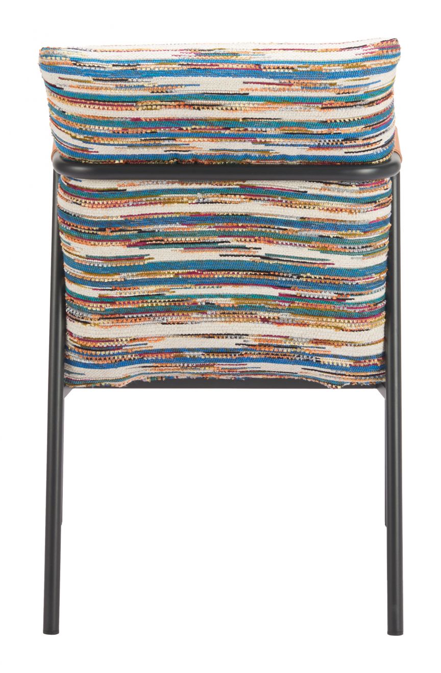 Reduga Multicolor Textured Fabric Dining Chair