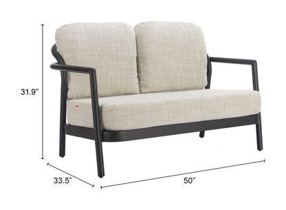 Rein Olefin Fabric Outdoor Loveseat
