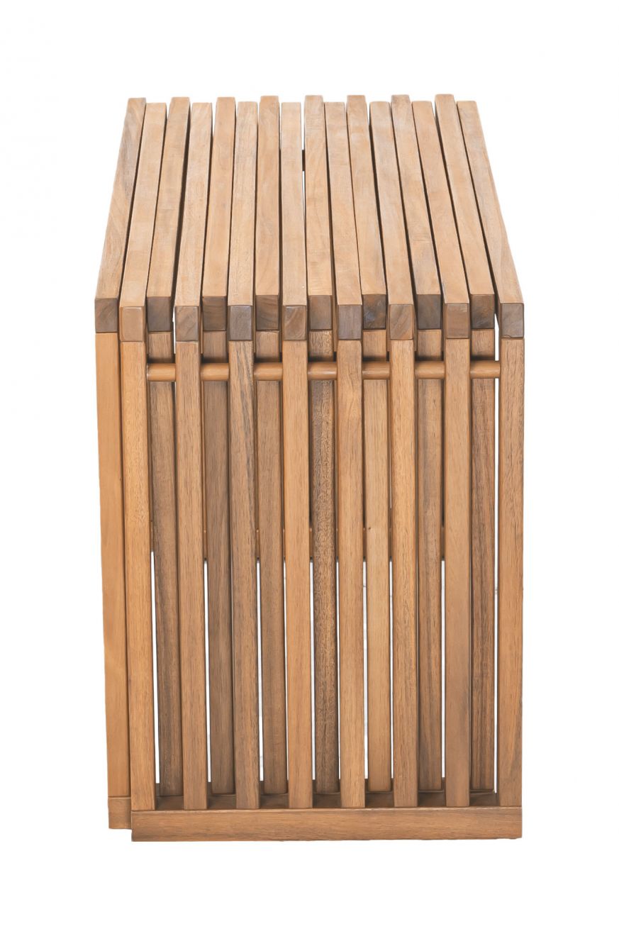 Riviera Natural Wooden Extendable Outdoor Bench 2PC