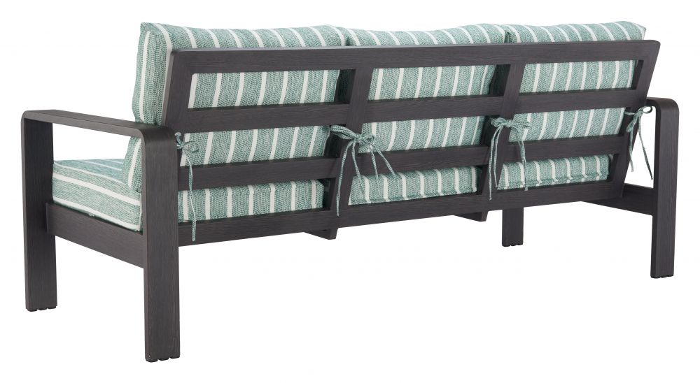 Rolig Green Olefin Fabric Outdoor Sofa