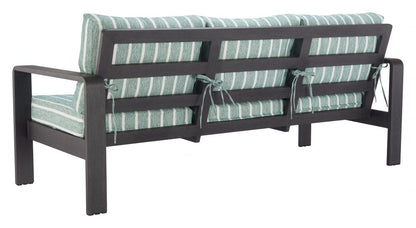 Rolig Green Olefin Fabric Outdoor Sofa