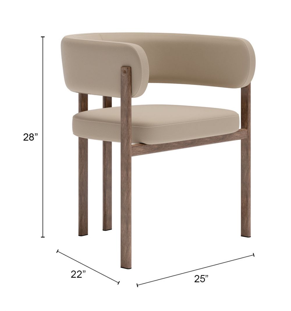 Ruge Faux Leather Dining Chair 2PC