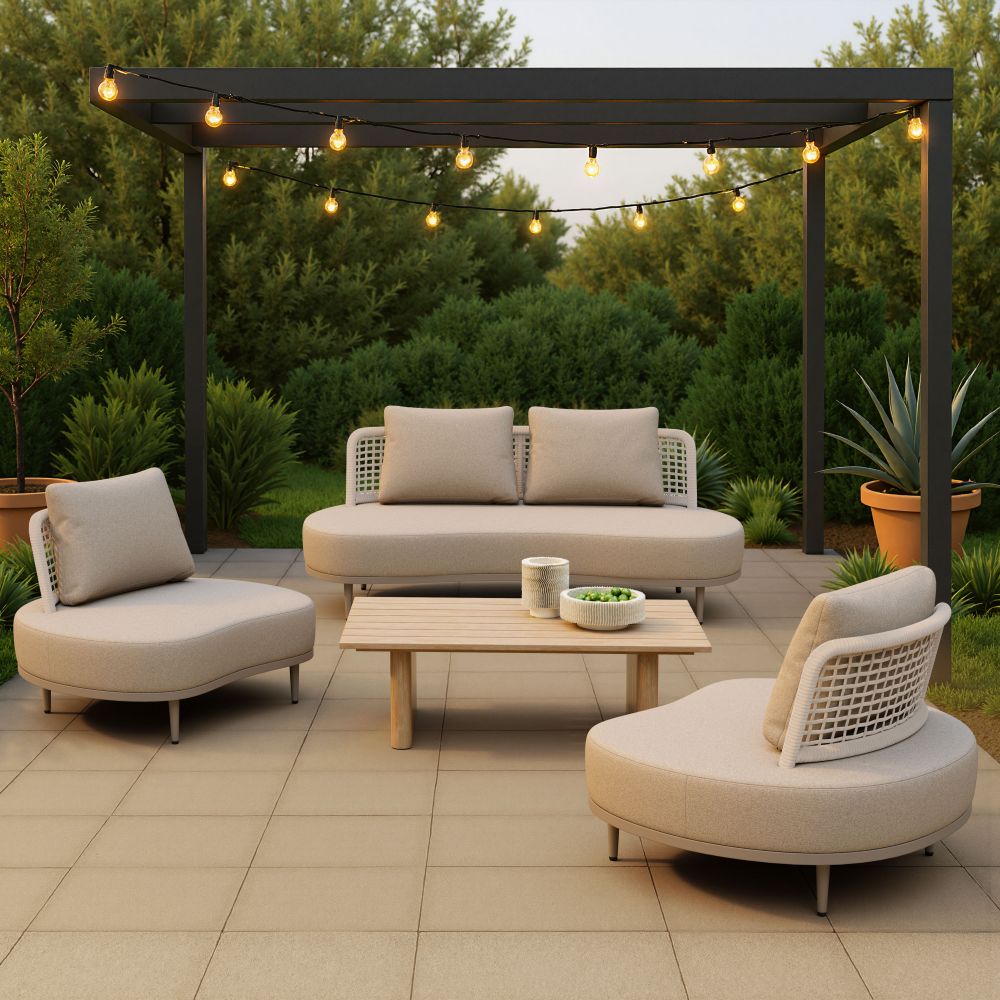 Ruhe Olefin Fabric Outdoor Accent Chair