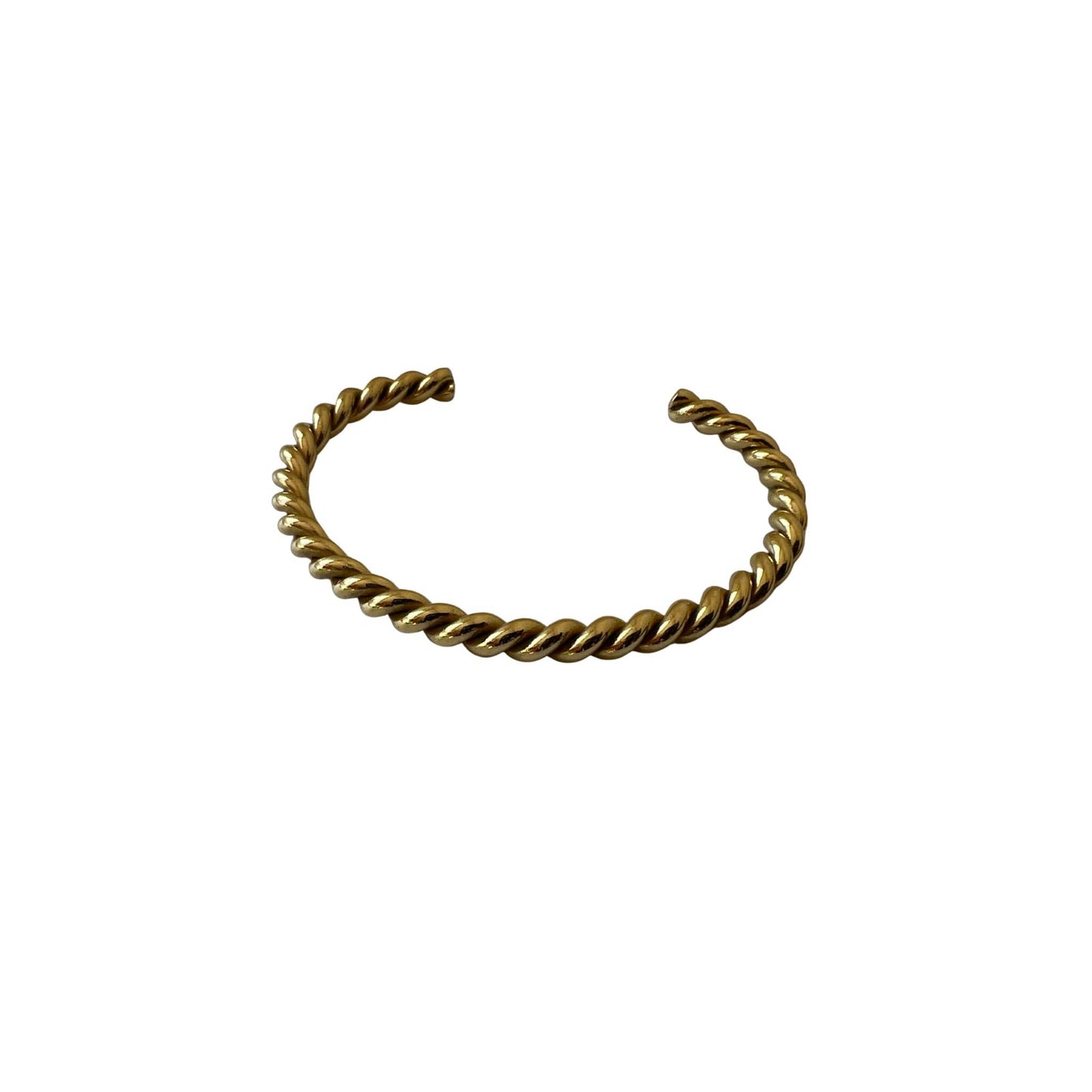 Twisted Rope Brass Cuff Bracelet | Rumi