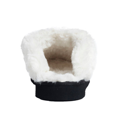 Myra Alamosa Shadow Fur-Lined Hairon Leather Slippers for Women â€“ Winter Indoor Comfort, Soft Sole, Western Style