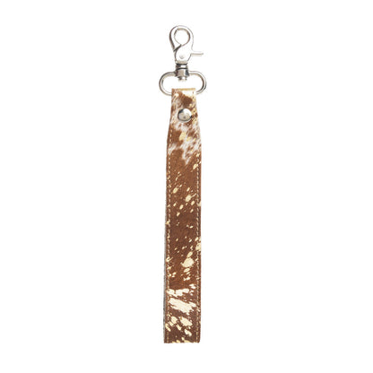 Bullrun Hill Key Fob in Brown & White