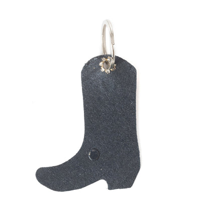 Lilâ€™ Wrangler Leather Key Fob in Cocoa Flame