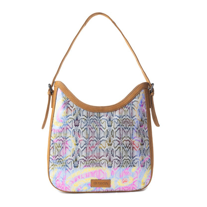 Desert Snow Leopard Leather Bag In White