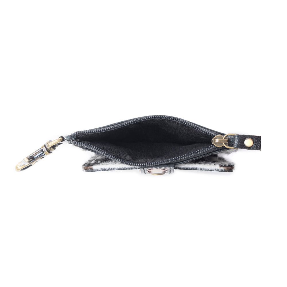 Wildflowers of the Prairie Credit Card Holder In Black & Brown