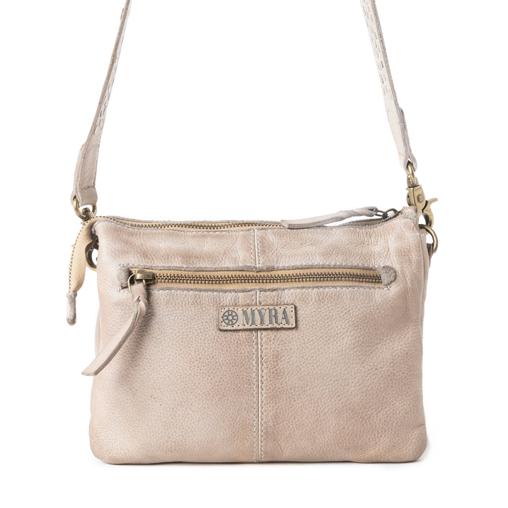 Mossveil Leather Bag in Beige