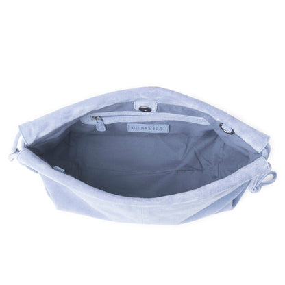 Wanderlust Suede Shoulder Bag in Blue