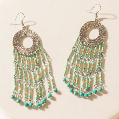 Myra Desert Jewel Earrings in Golden Sage