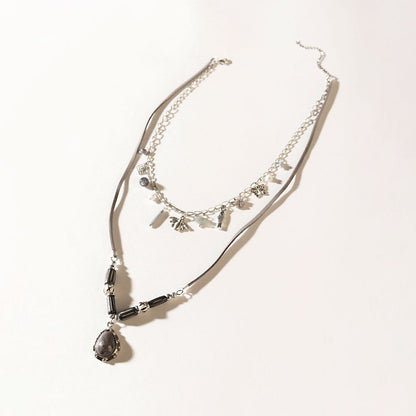 Wandererâ€™s Wish Necklace in Coal Silver