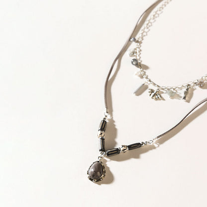 Wandererâ€™s Wish Necklace in Coal Silver