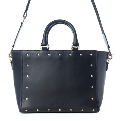Yellowstone Valley Soul Studded & Embossed Tote Leather Bag in Ash