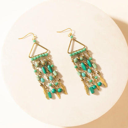 Myra Rio Grande Beaded Earrings in Breezy Teal