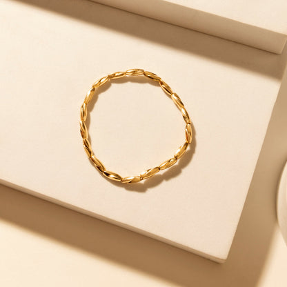 Myra Gulf Shell Stack Bracelet in Dune Gold