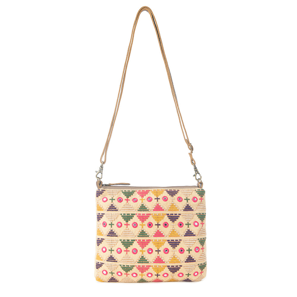 Myra Western Fiesta Crossbody Bag in Boho Saffron